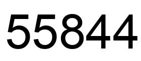 Number 55844 black image