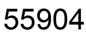 Number 55904 black image