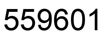 Number 559601 black image