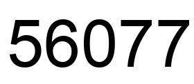 Número 56077 imagen negro