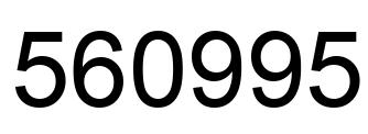 Number 560995 black image
