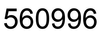 Number 560996 black image