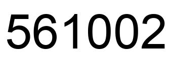 Number 561002 black image