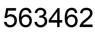 Number 563462 black image