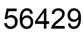 Number 56429 black image