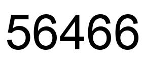 Number 56466 black image