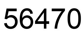 Number 56470 black image