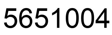 Number 5651004 black image