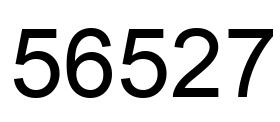 Number 56527 black image