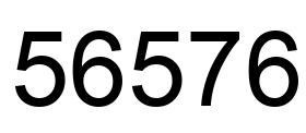 Number 56576 black image
