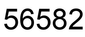 Number 56582 black image