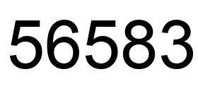 Number 56583 black image
