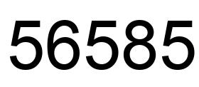 Number 56585 black image
