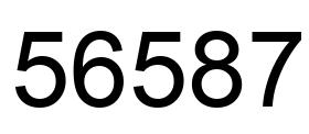 Number 56587 black image