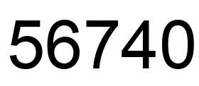 Number 56740 black image