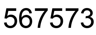 Number 567573 black image