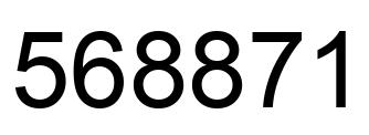Number 568871 black image