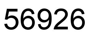 Number 56926 black image