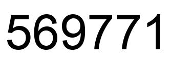 Number 569771 black image