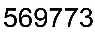 Number 569773 black image