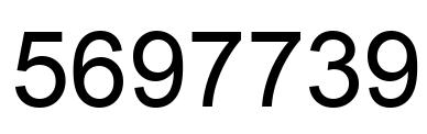 Número 5697739 imagen negro