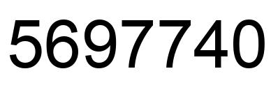 Number 5697740 black image