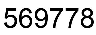 Number 569778 black image