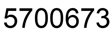 Number 5700673 black image