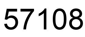 Number 57108 black image