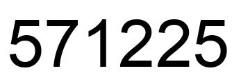 Número 571225 imagen negro