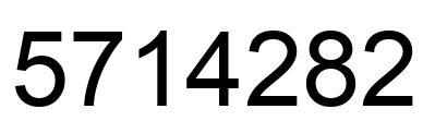 Number 5714282 black image