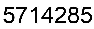 Number 5714285 black image