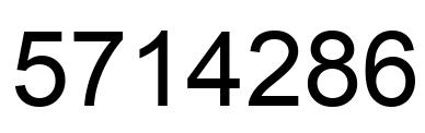 Number 5714286 black image
