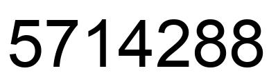 Number 5714288 black image