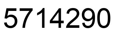 Number 5714290 black image