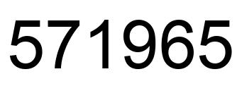 Number 571965 black image