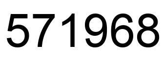 Number 571968 black image