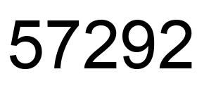 Number 57292 black image