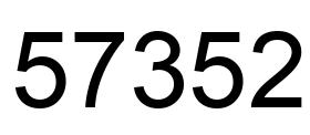 Number 57352 black image