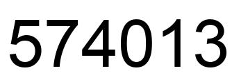 Number 574013 black image