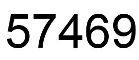 Número 57469 imagen negro