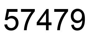 Number 57479 black image