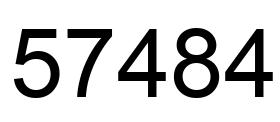 Number 57484 black image