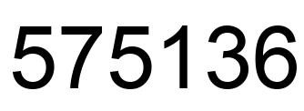 Número 575136 imagen negro