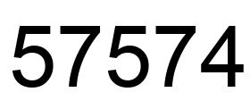 Number 57574 black image