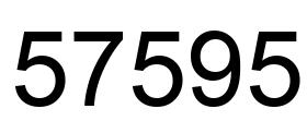 Number 57595 black image