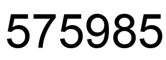 Número 575985 imagen negro