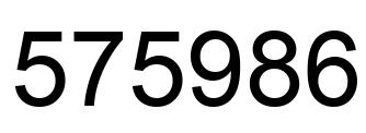 Número 575986 imagen negro
