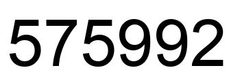 Number 575992 black image