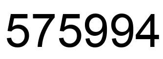 Number 575994 black image